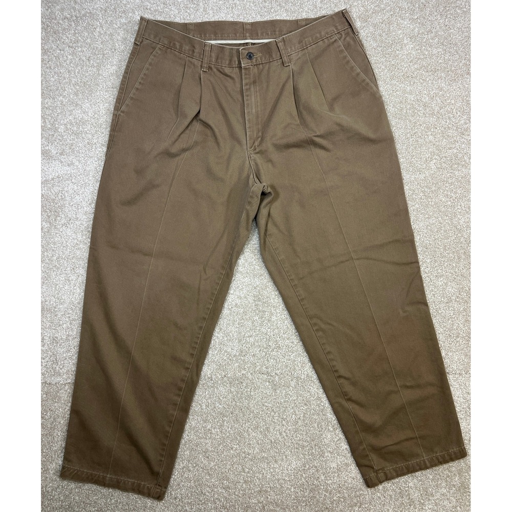 Lee Pleated Khaki Cotton Men's Pants Size 38x29 Classic Skater Dad Grandpacore